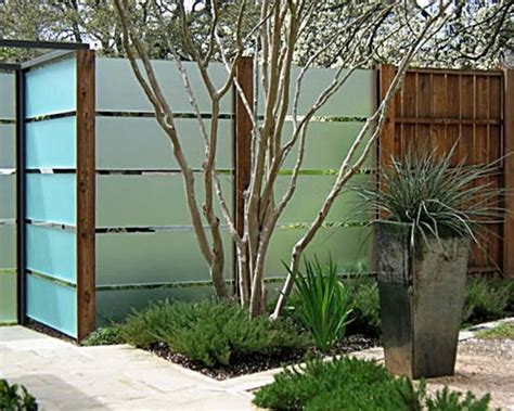Exterior Fascinating Plexiglass Fence Decorating Ideas With Frosted