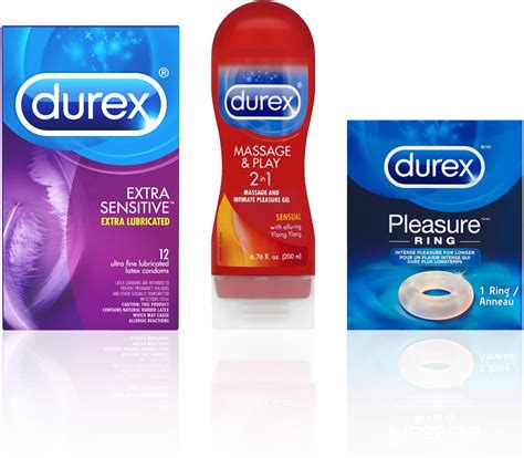 Durex Pleasure Ring 1 Ring Sensual Massage And Play Pleasure Gel 6 76oz And Extra Sensitive