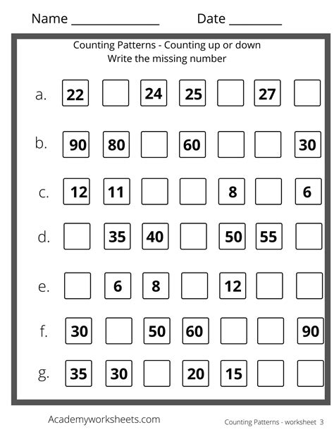 What Is A Number Pattern Worksheets Worksheet Hero Number Patterns