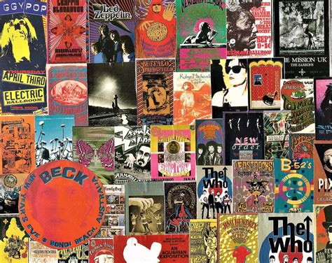 Classic Rock Concert Poster Collage 4 Digital Art By Doug Siegel