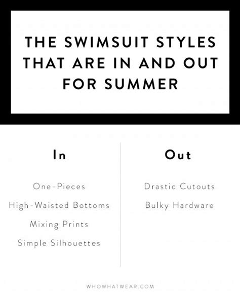 The Swimsuit Styles That Are In And Out For Summer Swimsuit Fashion