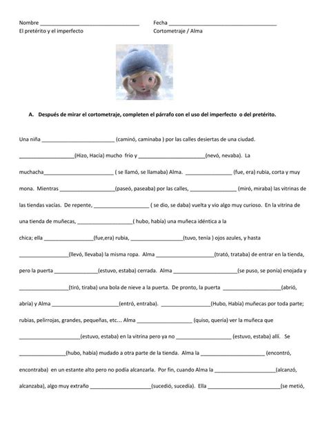 Imperfect Vs Preterit Tense Activity Live Worksheets