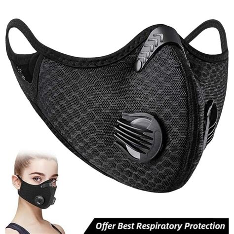 Face Mask Activated Carbon Valve Pm25 Windproof Dust Proof Breathable