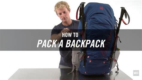 How To Pack A Backpack Youtube
