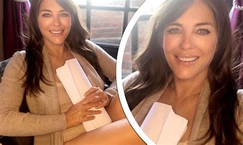 Elizabeth Hurley 55 Puts On A Leggy Display As The Actress Reveals
