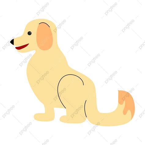 Gambar Anjing Duduk Berwarna Kuning Menggambar Kartun Anjing Posisi