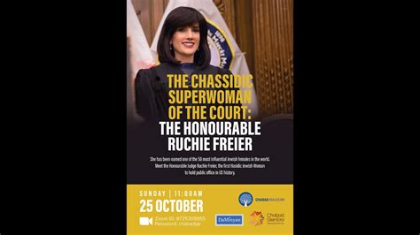 The Honourable Ruchie Freier The Chassidic Superwoman Of The Court