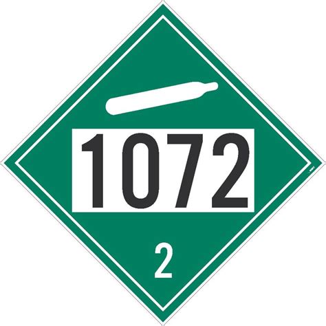 1072 2 DOT PLACARD SIGN DL136BUV