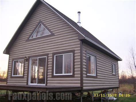 Do you find log cabin vinyl siding. Log Vermont Maple Panel - W 143" - H 9" - 1" Thick | Log ...