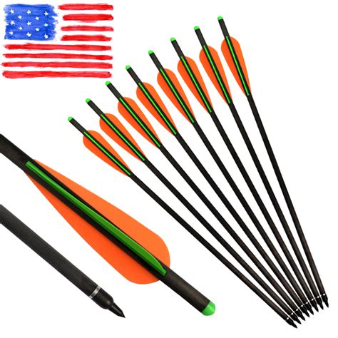 Hunting Crossbow Bolts Carbon Arrows Archery Bow Target Shooting