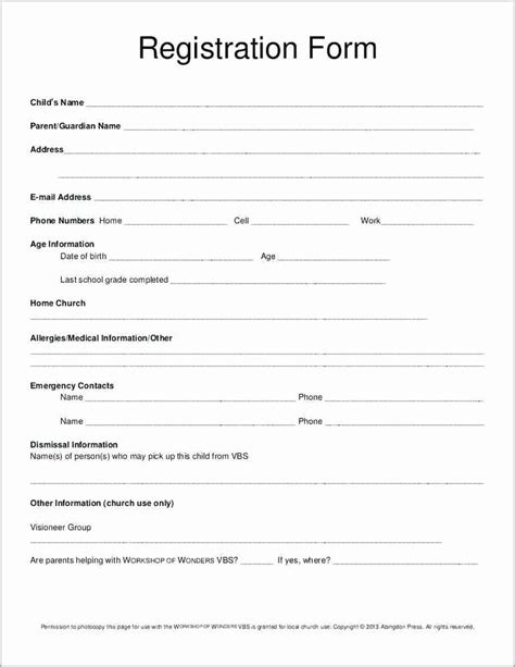 Registration form sample place card template word sign up sheets. 30 Conference Registration form Template Word in 2020 ...