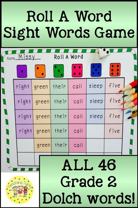 This Is A Game For All 46 Second Grade Dolch Sight Words Dolch Words