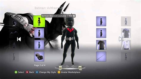 Batman Costumes I Xbox 360 I Avatar Collection Youtube