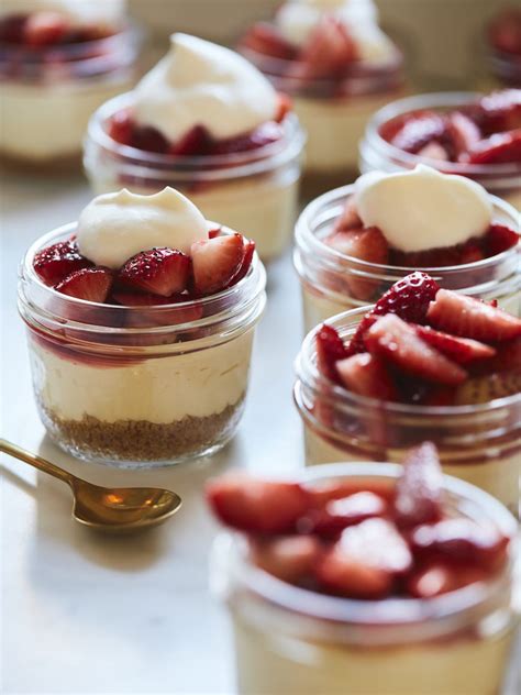 Mini Mason Jar Strawberry Cheesecakes Whats Gaby Cooking