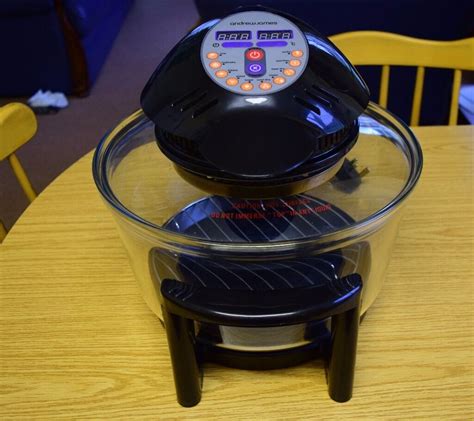 Andrew James Litre Black W Digital Halogen Oven Cooker With Hinged Lid In Ballymena