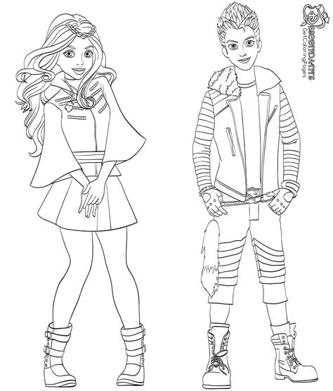 Maya and mal + waving at their girlfriends. Descendants Coloring Pages Evie at GetColorings.com | Free printable colorings pages to print ...