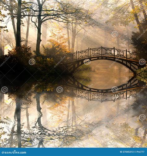 Autumn In Misty Park Stock Image Image Of Forest Grove 27045313