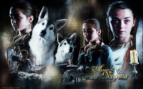 Arya And Nymeria Game Of Thrones Direwolves Wallpaper 30926505