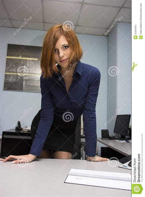 Sexy Secretaresse Stock Afbeelding Image Of Manier Kaukasisch 37431875