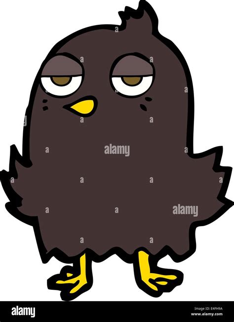 Cartoon Bored Bird Stock Vector Image And Art Alamy