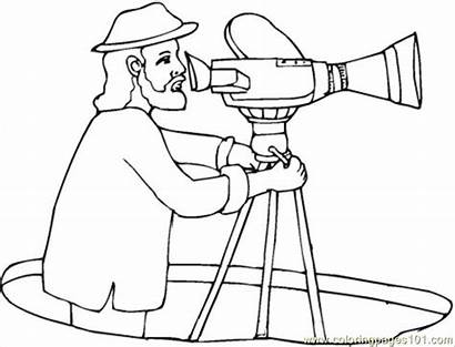 Camera Coloring Pages Director Movies Theater Coloringpages101