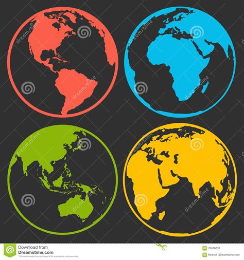 Looking to meet that special person?? Set Of Earth Planet Globe Logo Icons For Web And App Stock ...