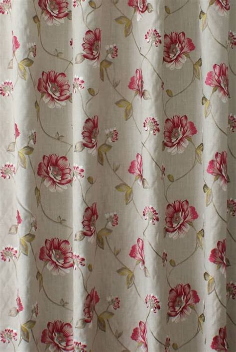 Shop Malindi Chintz Red Curtain Fabric Online Uk Curtains Curtains