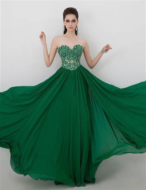 Emerald Green Evening Dresses For Wedding 2015 Elegant Sexy Appliques