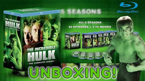 The Incredible Hulk Tv Show Five Season Two Movie Blu Ray Box Set By Universal Full Unboxing