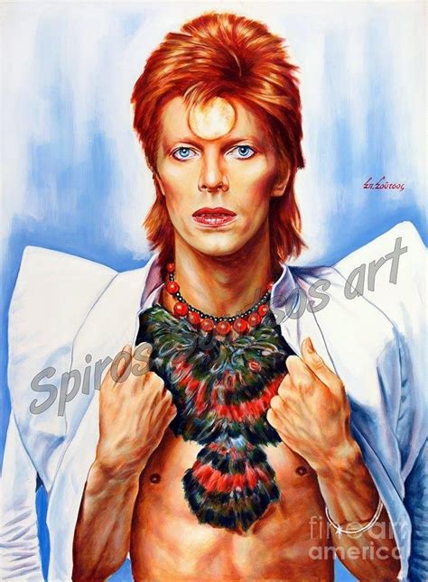 David Bowie Ziggy Stardust Original Portrait Painting Painting By Star