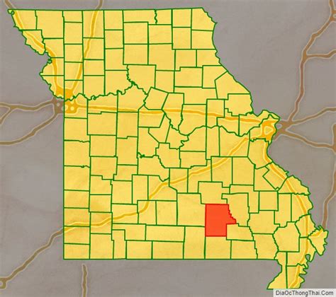 Map Of Shannon County Missouri Địa Ốc Thông Thái