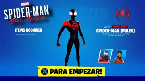 🔴¡ahora Ya Llega Skin Miles Morales Spiderman A Fortnite 🕷¡nuevas