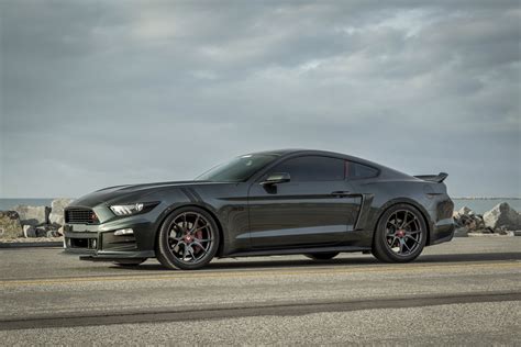 Bespoke Gray Ford Mustang Chamrs While Sitting On Vorsteiner Forged
