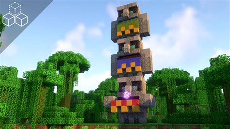 Tuff Golem Totem Pole Minecraft Statue Tutorial Youtube