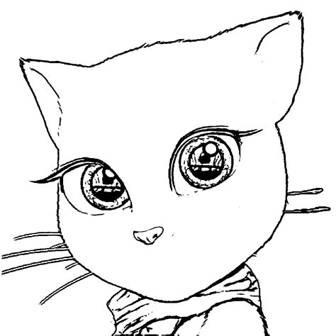 Talking Angela Coloring Page Coloring Home