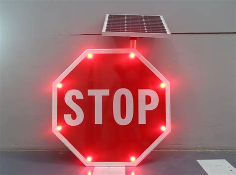 Solar Led Stop Sign 30 Solar Powered Stop Sign