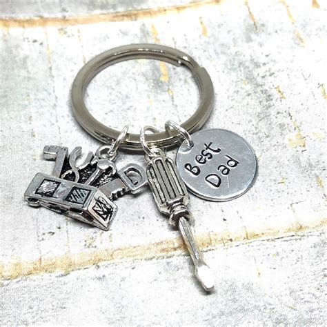 Best Dad Keychain Fathers Day T For Dad Mechanic Etsy