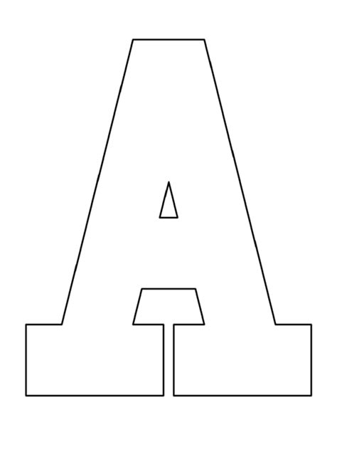 letter a template printable pdf download