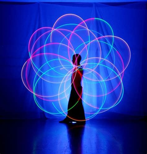 Poi Performance Art Spinning Pattern Led Light Symmetry Light Art