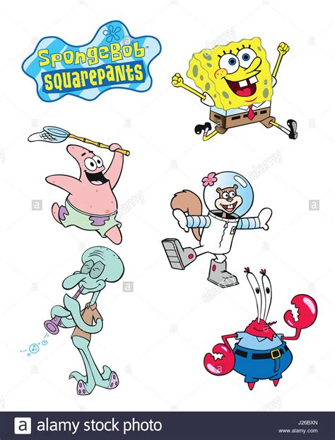 Spongebob Squarepants Characters Illustration Stock Photo 139053341