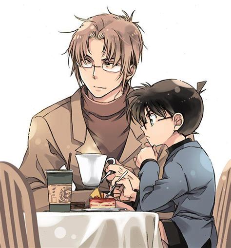 Conan Edogawa And Okiya Subaru Get Together Over Coffee To Discuss