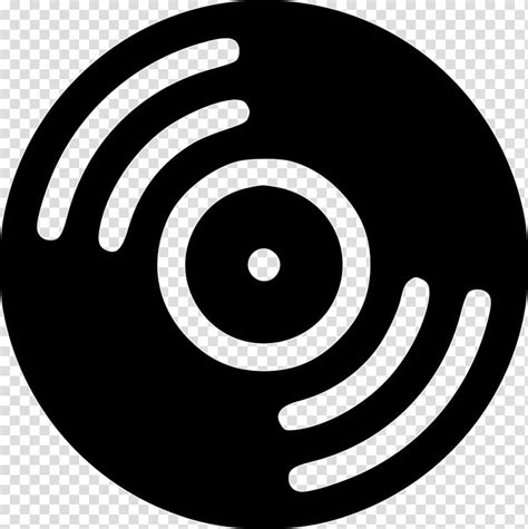 Black Circle Phonograph Record Logo Symbol Lp Record Pictogram