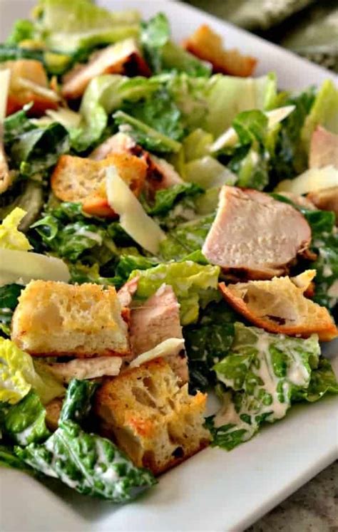 Grilled Chicken Caesar Salad With Homemade Dressing