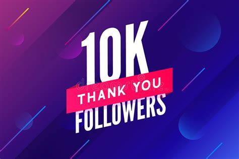 10k Followers Thank You Post For Social Media Vector Illustration
