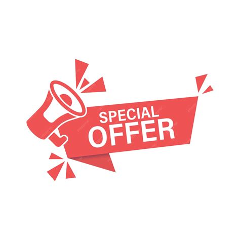 Premium Vector Special Offer Label Icon In Flat Style Megaphone With