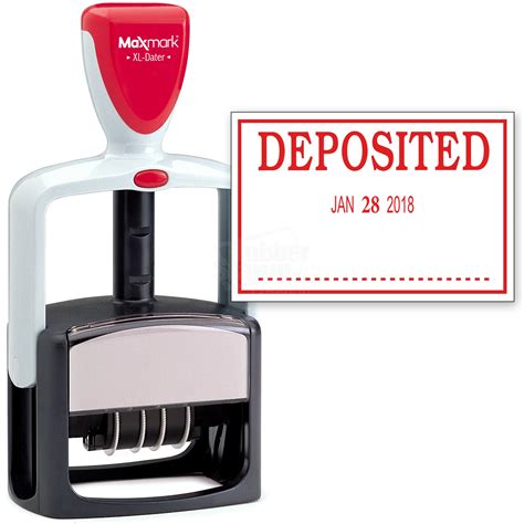 2000 Plus Heavy Duty Style 2 Color Date Stamp With Deposited Self
