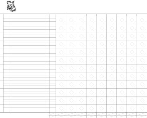 Baseball Score Sheet Template Free Download