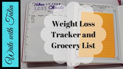 Bullet journal for weight loss. Bullet Journal Weight Loss Tracker and Grocery List - YouTube