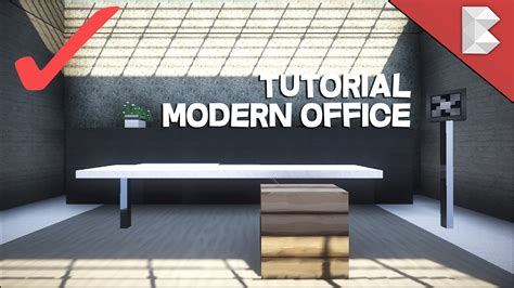 Minecraft Modern Office Tutorial Interior Design Series Ep4 Youtube
