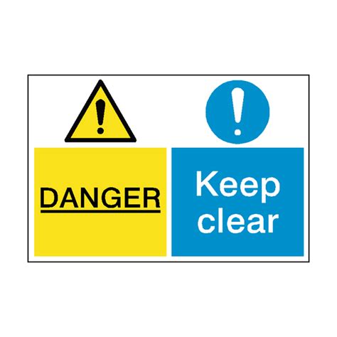 Danger Keep Clear Dual Hazard Sign Pvc Safety Signs